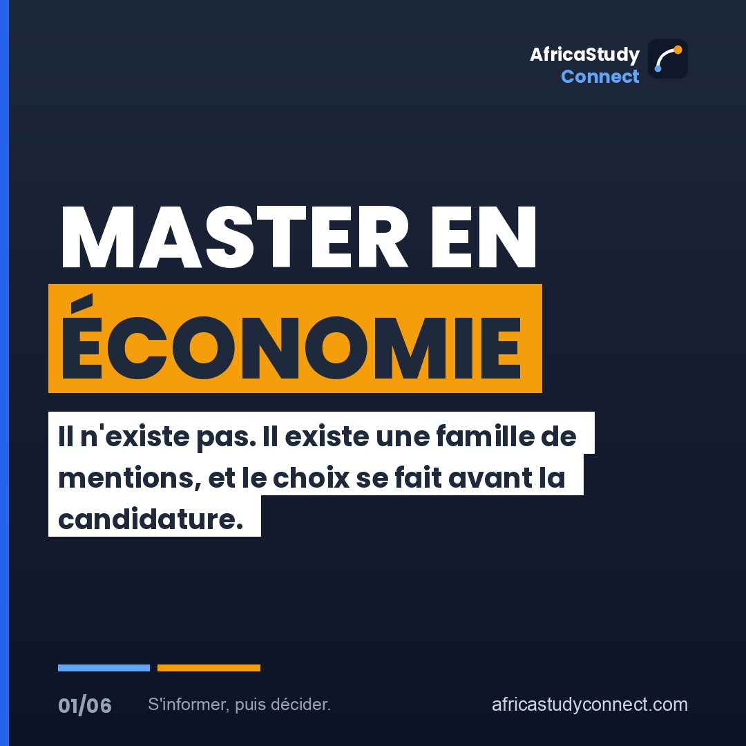 Master en économie en France : les mentions, les parcours et les débouchés, expliqués aux étudiants d'Afrique de l'Ouest
