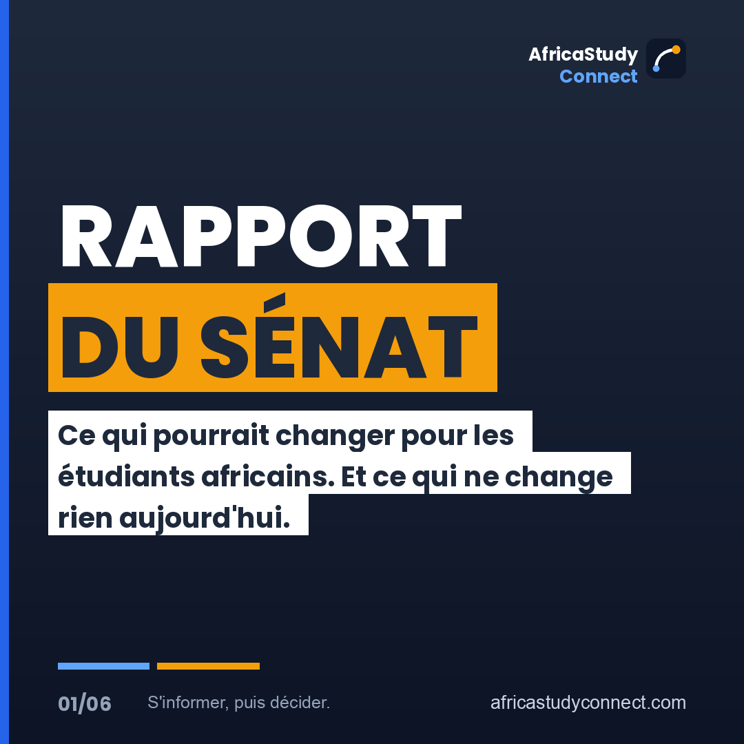 Rapport du Sénat n° 943 du 7 septembre 2026 sur les universités françaises : ce qu'il change pour les étudiants d'Afrique de l'Ouest